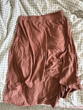 Prana Rust High-Low Tulip Hem Skirt
